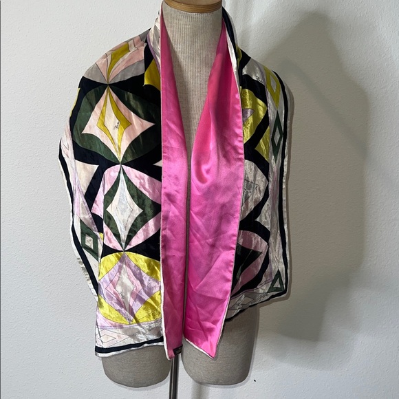Emilio Pucci Vintage Velvet Velour Scarf